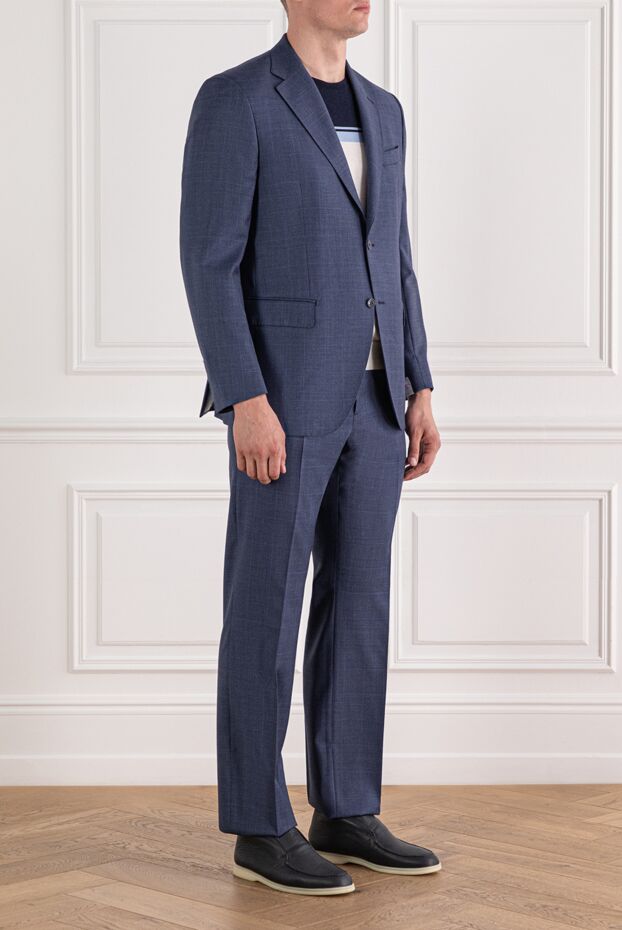 Brioni classic men's suit, dark, with barely noticeable stripes

 950168 - photo 3