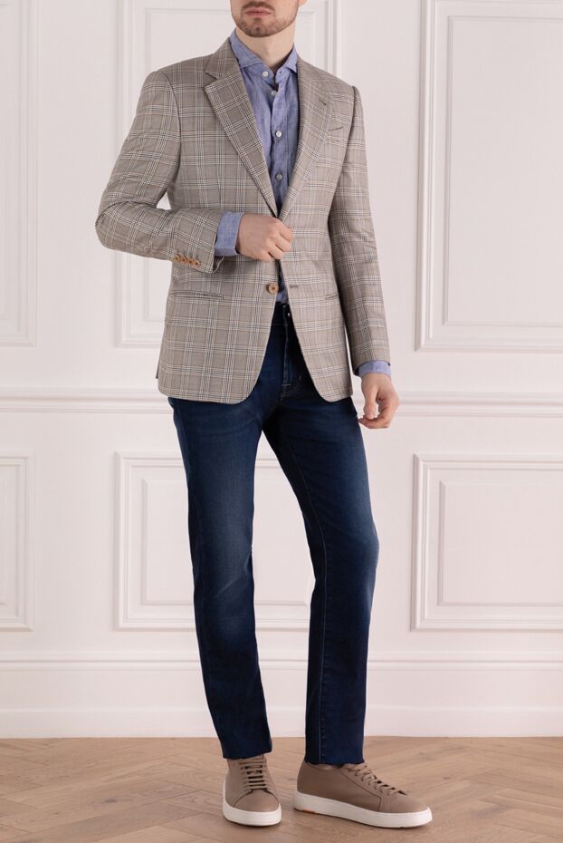 Armani gray wool and silk jacket for men 965521 - photo 3