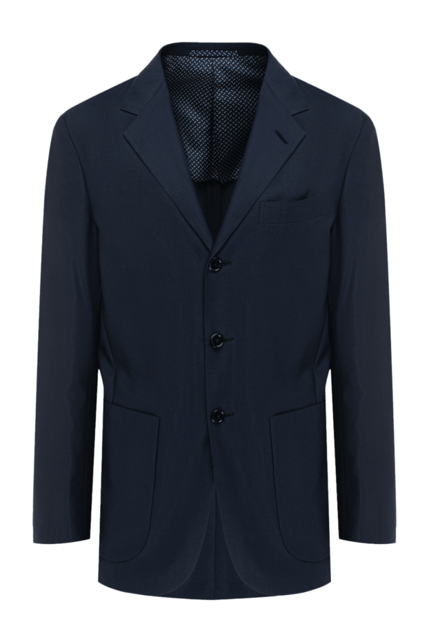 D`Avenza black wool silk jacket for men 985002 - photo 1