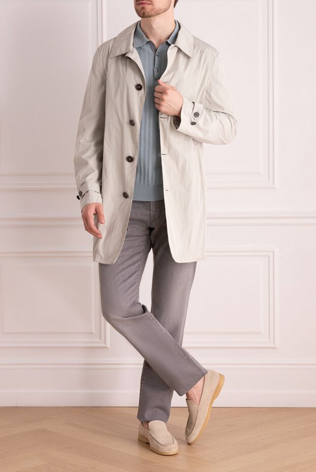 Canali ерлерге арналған ақ полиамидті және полиуретанды пальто 985714 - фото 2