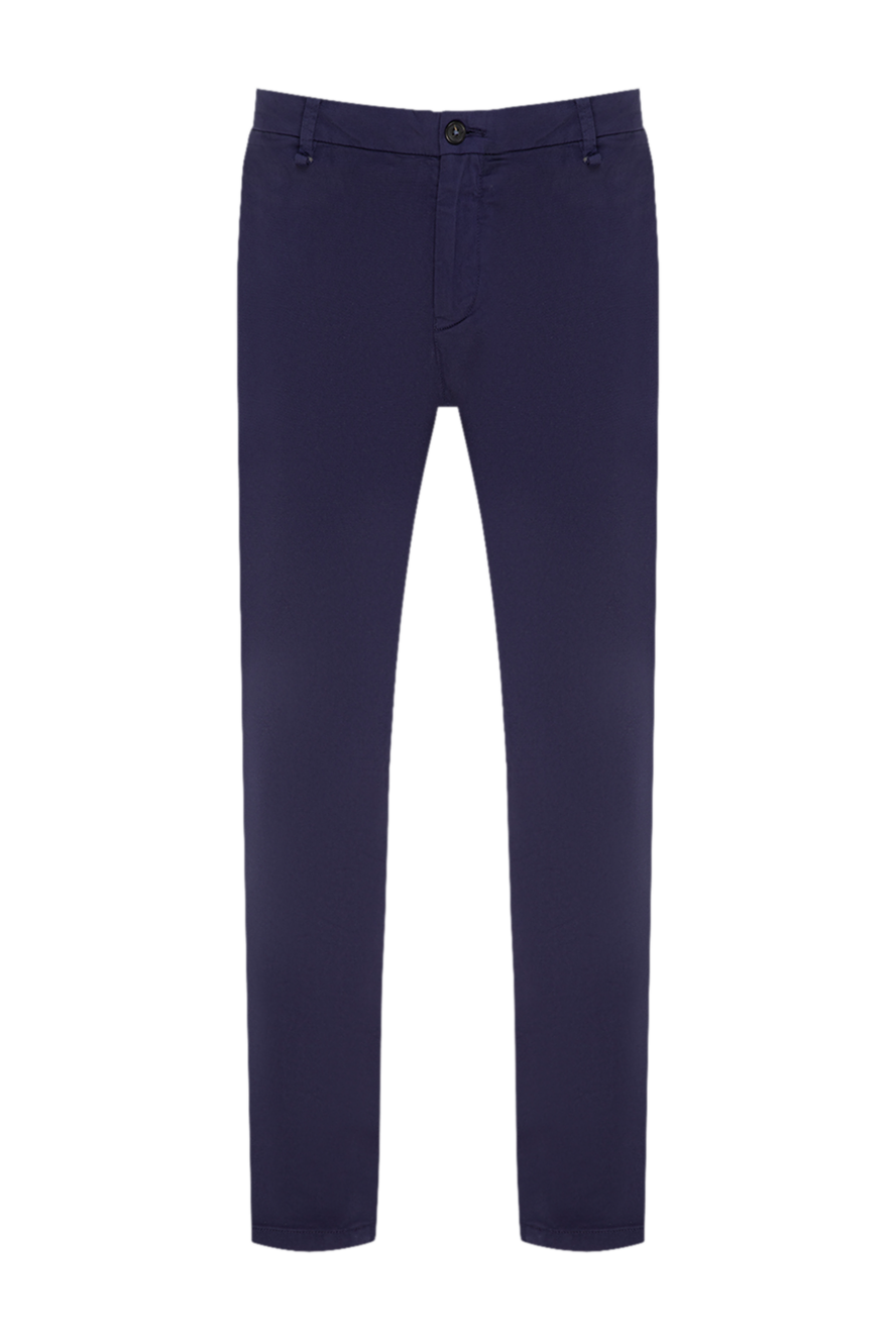 Corneliani man blue cotton trousers for men 131921 - photo 1