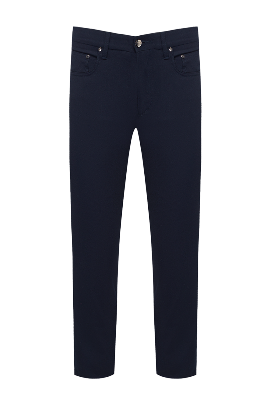 Corneliani man black cotton trousers for men 146666 - photo 1