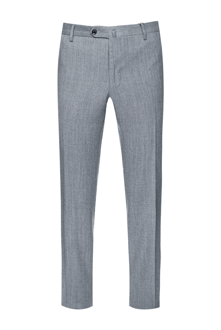Cesare di Napoli men's trousers wool with cashmere gray strict cut
155627 - photo 1