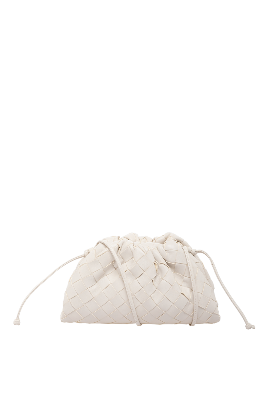 Bottega Veneta клатч женский серый из кожи ягненка 179232 - фото 1