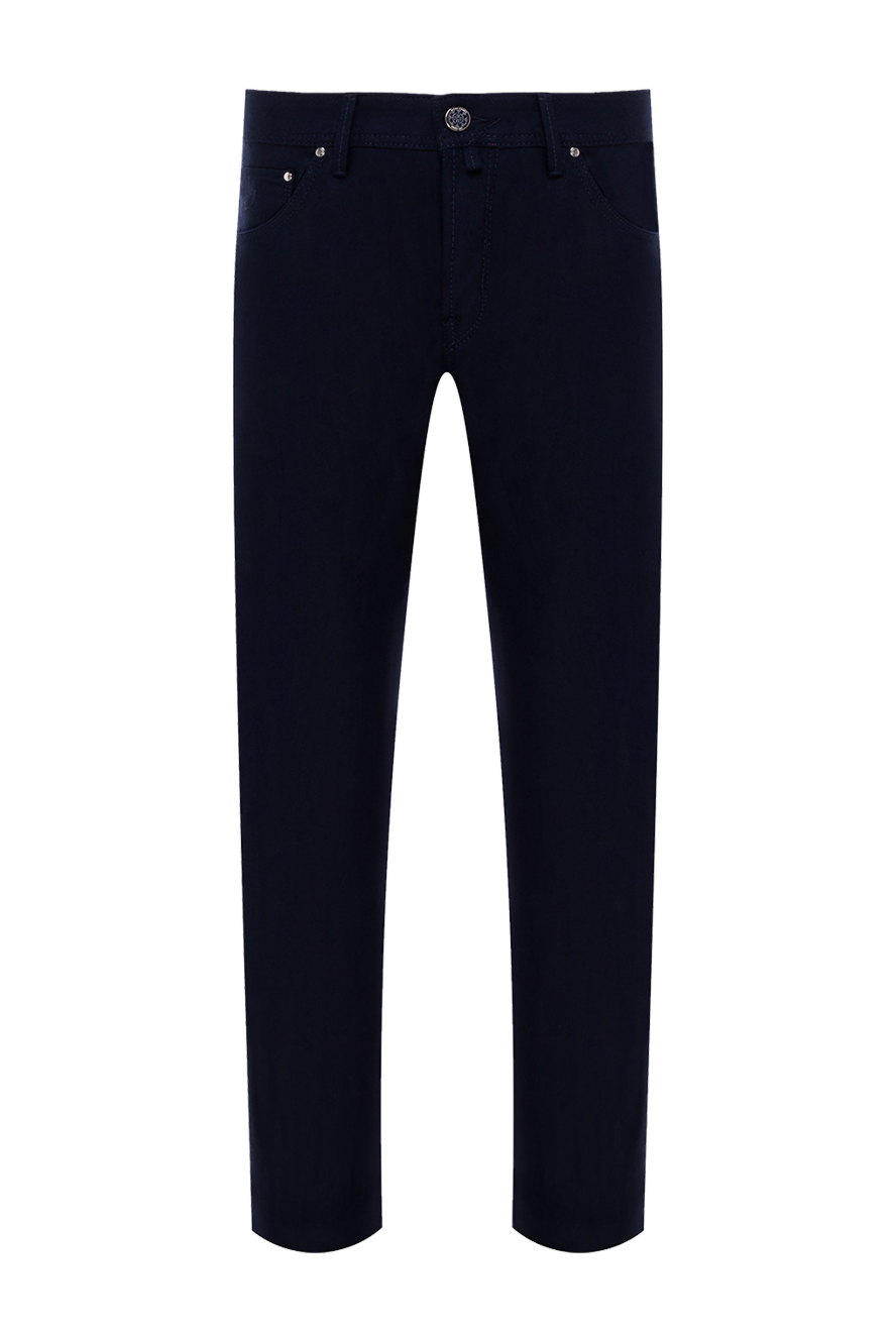 Jacob Cohen men's blue wool pants in the style of jeans 181126 - photo 1