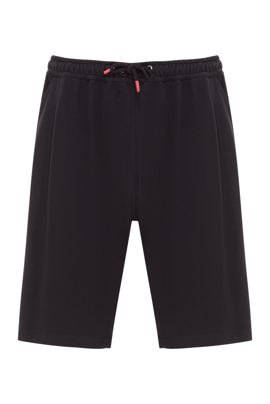 Kiton ерлерге арналған қара түсті тік кесілген шорттар 192820 - фото 1