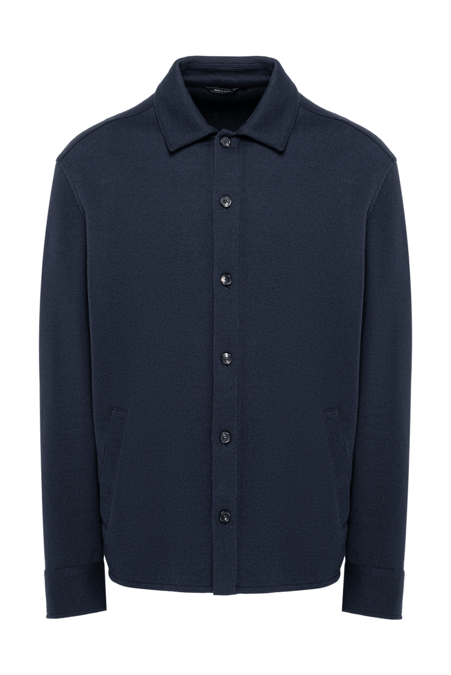 Loro Piana көк түсті уитни жейдесі, жібек астары бар сәнді жүннен тігілген 194248 - фото 1