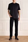 Джинсы из хлопка черные мужские Gucci - логотип, контрастные швы. 100% хлопок. пуговица, молния. три боковых кармана, два кармана сзади . Страна производитель: Италия. Уход: специализированная чистка - фото 2