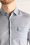 Gucci Men's cotton check shirt with chest pocket - check pattern. 100% cotton. Closure: buttons. Country of origin: Italy. Care: specialized cleaning - photo 5