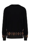 Dolce & Gabbana Black wool jumper for men - Diamond pattern. 100% wool. Country of manufacture: Italy. Care: specialized cleaning - photo 1