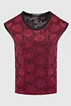 Dolce & Gabbana Top made of nylon and elastane red for women - lace. 80% nylon, 20% elastane. Country of manufacture: Italy. Care: specialized cleaning - photo 1