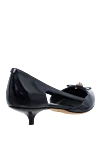 Black leather and polyamide shoes for women Dolce & Gabbana - bow on the toe, decorative cutouts on the sides. leather, polyamide. Heel height: 4 centimeters. Country of manufacture: Italy. Care: specialized cleaning - photo 4