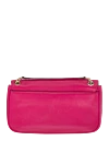 Women's pink leather bag with gilded logo Michael Kors - Decoration: metal logo, chains. leather. Fastener: button. Country of origin: USA. Care: specialized cleaning - photo 4