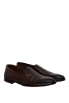 Doucal`s Brown leather moccasins for men - weaving, perforation. leather interior. 100% leather. Insole: leather. Country of manufacture: Italy. Care: specialized cleaning - photo 3