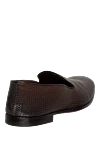 Brown leather moccasins for men Doucal`s - weaving, perforation. leather interior. 100% leather. Insole: leather. Country of manufacture: Italy. Care: specialized cleaning - photo 4