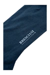 Bresciani Blue cotton socks for men - logo print. 100% cotton. Country of origin: Italy. Care: specialized cleaning - photo 3