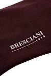 Bresciani Men's burgundy cotton socks - logo print. 100% cotton. Country of manufacture: Italy. Care: specialized cleaning - photo 3