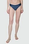 La Perla Women's blue polyamide and elastane swimming trunks - lace. 90% polyamide, 10% elastane. Country of manufacture: Italy. Care: specialized cleaning - photo 3