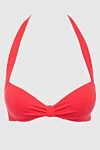 MC2 Saint Barth Women's red polyamide and elastane swimsuit top - 80% polyamide, 20% elastane. Closure: drawstring. Country of manufacture: Italy. Care: specialized cleaning - photo 1