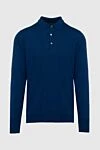 John Smedley Wool long sleeve polo blue for men - Long sleeve. 100% wool. Buttons. Country of manufacture: Italy. Care: specialized cleaning - photo 1