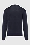 Wool jumper blue for men John Smedley - Fantasy pattern. 100% wool. Country of manufacture: Italy. Care: specialized cleaning - photo 6