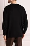 Black wool jumper for men John Smedley - 100% wool. Country of manufacture: Italy. Care: specialized cleaning - photo 4