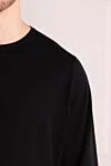 John Smedley Black wool jumper for men - 100% wool. Country of manufacture: Italy. Care: specialized cleaning - photo 5