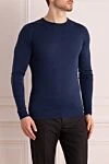 John Smedley Wool jumper blue for men - 100% wool. Country of manufacture: Italy. Care: specialized cleaning - photo 3