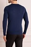 Wool jumper blue for men John Smedley - 100% wool. Country of manufacture: Italy. Care: specialized cleaning - photo 4