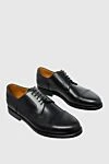 W.Gibbs Men's black leather shoes - 100% leather. Lace-up. Interior trim: leather. Insole: Leather. Heel height: 2cm. Outsole: Other materials. Country of manufacture: Italy. Care: specialized cleaning - photo 3