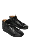 Doucal`s Black leather sneakers for men - logo. leather interior. 100% genuine leather. lacing. polyurethane. Country of manufacture: Italy. Care: specialized cleaning - photo 3