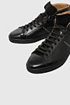 Doucal`s Black leather sneakers for men - logo. leather interior. 100% genuine leather. lacing. polyurethane. Country of manufacture: Italy. Care: specialized cleaning - photo 5