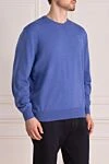 Billionaire Blue wool jumper for men - 100% wool. Country of manufacture: Italy. Care: specialized cleaning - photo 3