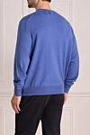 Blue wool jumper for men Billionaire - 100% wool. Country of manufacture: Italy. Care: specialized cleaning - photo 4