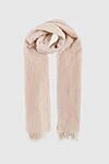 Casheart Women's beige cashmere scarf - lurex thread. 100% cashmere. Country of manufacture: Italy. Care: specialized cleaning - photo 1