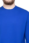 Casheart Blue cashmere jumper for men - 100% cashmere. Country of manufacture: Italy. Care: specialized cleaning - photo 5