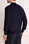 Polo with long sleeves made of wool blue for men Billionaire - Long sleeve. 100% wool. Buttons. Country of origin: Italy. Care: specialized cleaning - photo 4