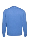 Blue wool jumper for men Billionaire - Logo embroidery. 100% wool. Country of origin: Italy. Care: specialized cleaning - photo 6