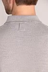 Long sleeve woolen polo for men gray Billionaire - embroidered logo on the chest. 100% wool. Closure: buttons. Country of origin: Italy. Care: specialized cleaning - photo 6