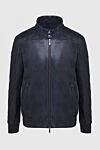 Schiatti Black leather jacket for men - 100% leather. Closure: Zipper. Two side pockets. Country of manufacture: Italy. Care: specialized cleaning - photo 1