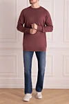 Wool jumper pink for men Massimo Sforza - 100% wool. Country of manufacture: Italy. Care: specialized cleaning - photo 2