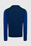 Wool jumper blue for men John Smedley - Contrasting sleeves. 100% wool. Country of manufacture: Italy. Care: specialized cleaning - photo 6