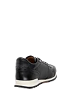 Black leather sneakers for men Magnanni - contrast sole. leather interior. 100% leather. lacing. Country of manufacture: Italy. Care: specialized cleaning - photo 4