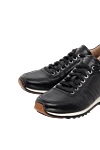 Magnanni Black leather sneakers for men - contrast sole. leather interior. 100% leather. lacing. Country of manufacture: Italy. Care: specialized cleaning - photo 5