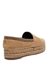 Brown leather espadrilles for women Brunello Cucinelli - metallic spraying, jute. genuine leather. Insole: leather. Country of manufacture: Italy. Care: specialized cleaning - photo 4