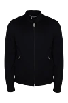 Hettabretz Black cashmere jacket for men - 100% cashmere. Closure: Zipper with two sliders. Two side pockets. Country of origin: Italy. Care: specialized cleaning - photo 1