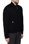 Hettabretz Black cashmere jacket for men - 100% cashmere. Closure: Zipper with two sliders. Two side pockets. Country of origin: Italy. Care: specialized cleaning - photo 3