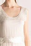 Casheart Women's white silk top - sequins. 100% silk. Country of manufacture: Italy. Care: specialized cleaning - photo 5