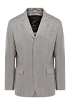 Montecore Gray wool jacket for men - 100% wool. Hooks. Two side pockets. Country of manufacture: Italy. Care: specialized cleaning - photo 1