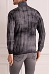 Golf men's cashmere gray Pashmere - Black and white print. High neck. 100% cashmere. Country of manufacture: Italy. Care: specialized cleaning - photo 4